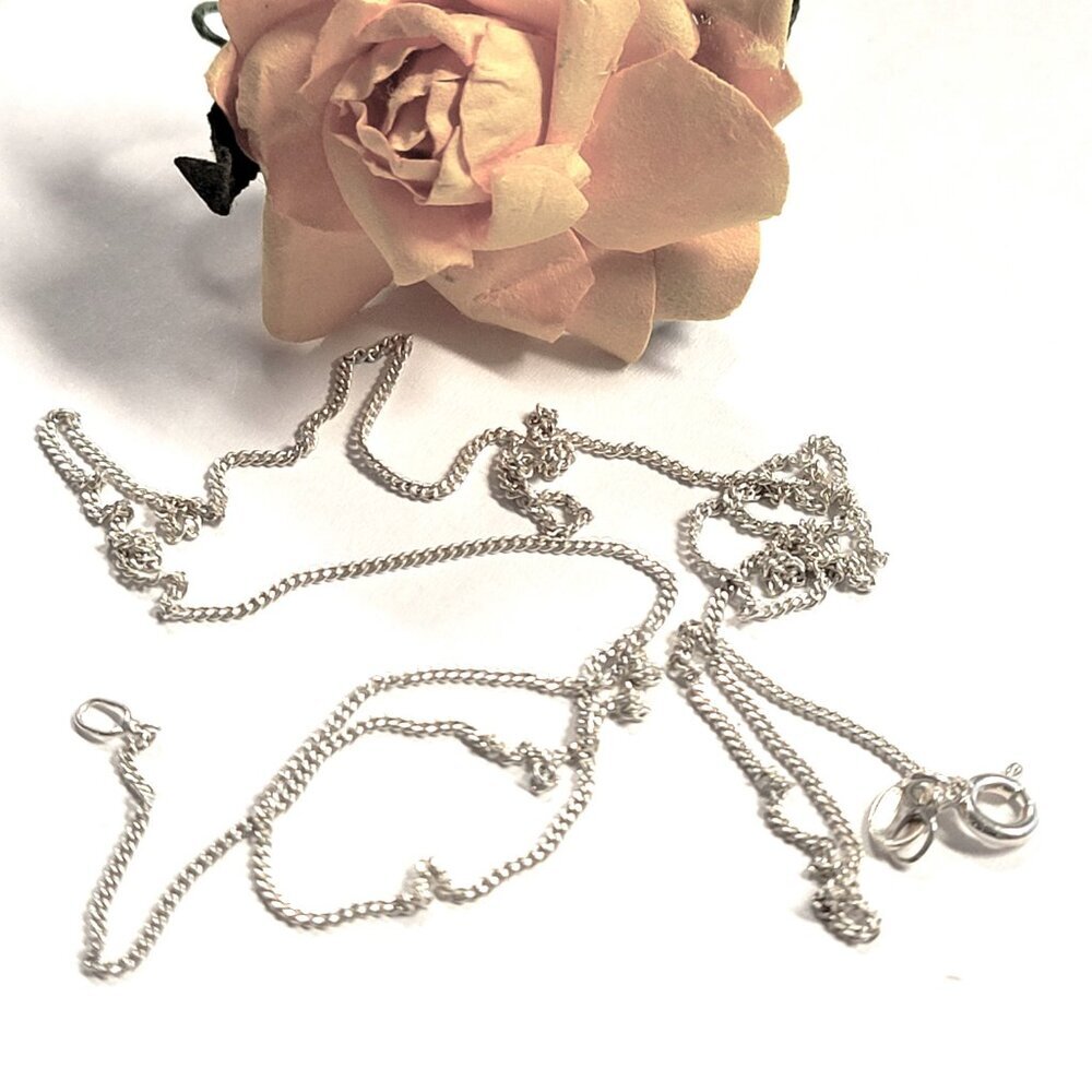 Mens 24 inch Sterling Silver Necklace 925 Sterling Silver 24" Silver Chain